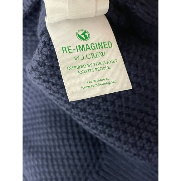 J. Crew Womens Pullover Sweater Small S Navy Blue Cable Knit chunky BM302 NWT - Picture 10 of 13
